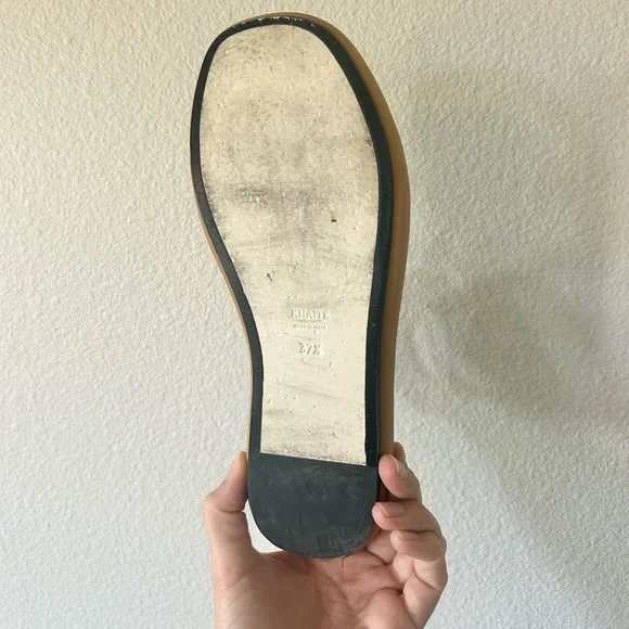 KHAITE Alba Leather Wraparound Platform Sandals in Tan - Picture 10 of 14